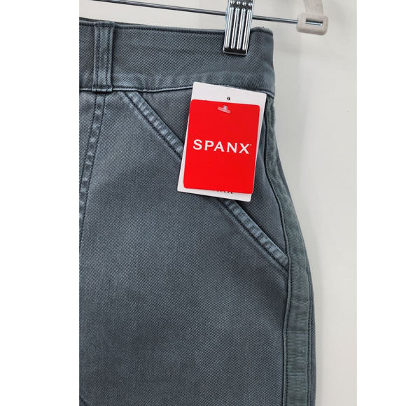 New NWT Spanx 6" Twill Shorts Pull On Size XS In Hazy Grey - Picture 6 of 9